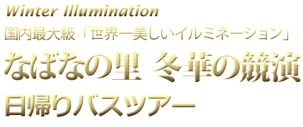国内最大級・日本一美しいイルミネーション なばなの里日帰りバスツアー