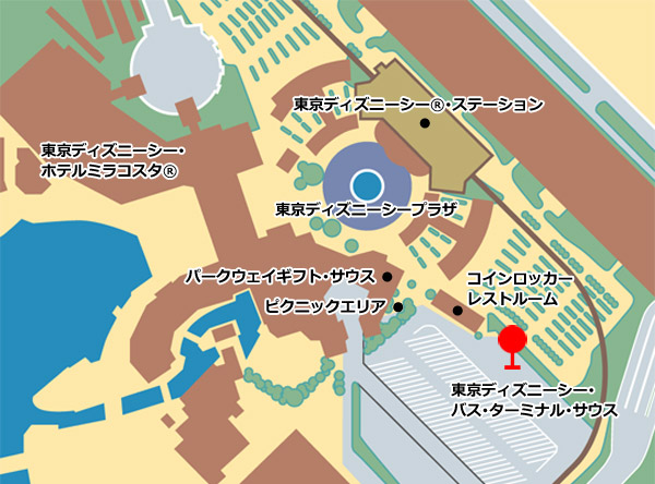 東京ディズニーシー バス ターミナル サウス到着 東京発着高速バス