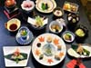 夕食は旬の素材を生かした創作会席