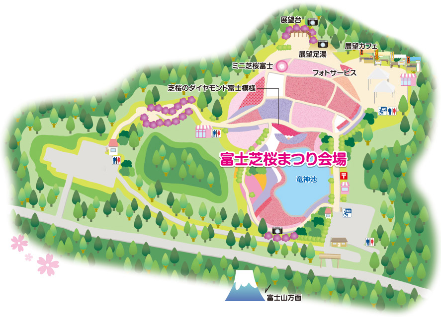 富士芝桜まつり会場マップ
